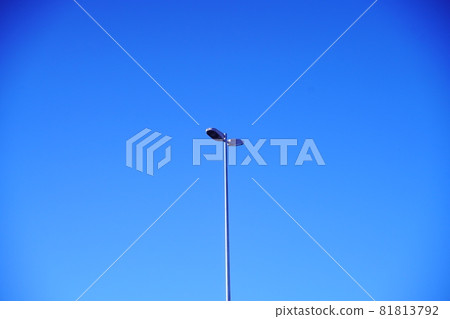 Blue sky and street light Blue sky and street light 81813792