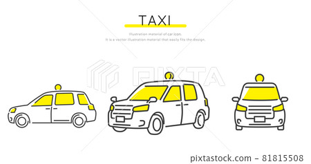 矢量插圖素材：出租車圖標 81815508