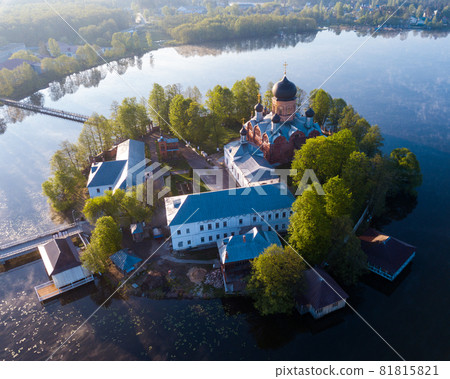 Aerial view of Holy-Vvedensky nunnery at Vladimir region. Aerial view of Holy-Vvedensky nunnery at Vladimir region. 81815821