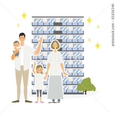 新公寓和家庭的矢量插圖 81816146
