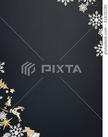 Christmas miscellaneous goods and black background Christmas miscellaneous goods and black background 81816195