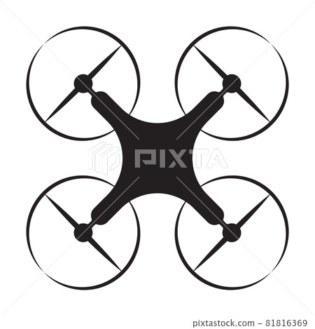 Drone quadcopter icon vector for graphic design, logo, website, social media, mobile app, UI illustration 81816369