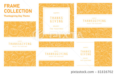 Thanksgiving Thanksgiving Simple Pumpkin Message Card Frame 81816702