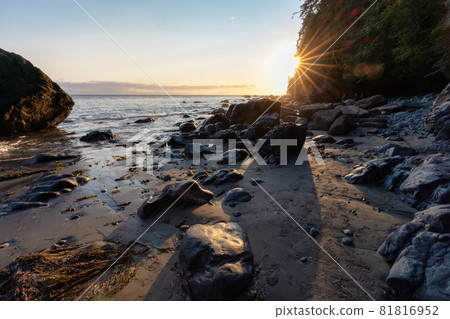 Mystic Beach on the West Coast of Pacific Ocean. 81816952