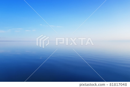 Serene Summer Blue Seascape 81817048