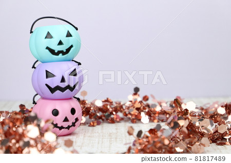 Pastel-colored Jack O Lantern Halloween image 81817489