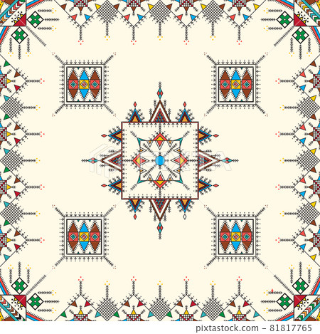 Al-Qatt Al-Asiri pattern 78 - Stock Illustration [81817765] - PIXTA