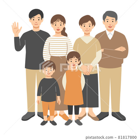 一組三代家族全身圖 81817800