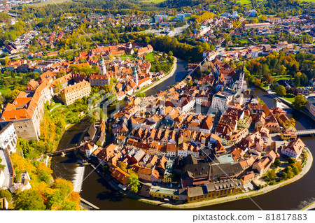 Aerial view of Cesky Krumlov 81817883