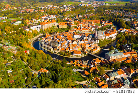 Aerial view of Cesky Krumlov Aerial view of Cesky Krumlov 81817888