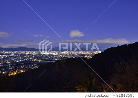 嵐山花鳥郎岩田山夜景(嵐山猴園) 嵐山花鳥郎岩田山夜景(嵐山猴園) 81818593
