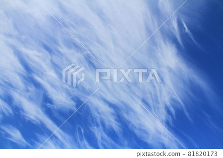 Dynamic cirrus clouds (streak clouds) that appeared in the early autumn sky Dynamic cirrus clouds (streak clouds) that appeared in the early autumn sky 81820173