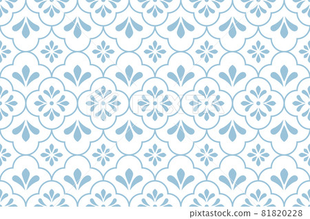 Flower geometric pattern. Seamless vector… - Stock Illustration