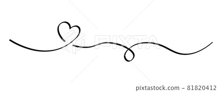 Heart and love swirl divider. Heart and love swirl divider. 81820412