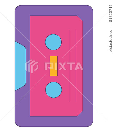 Flat icon of purple icon in 90s retro style isolated on a white background. Vector illustration 81820715