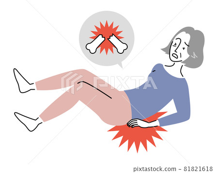 Elderly woman who fell and broke Elderly woman who fell and broke 81821618