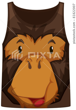 Tank top with face of monkey pattern Tank top with face of monkey pattern 81822007