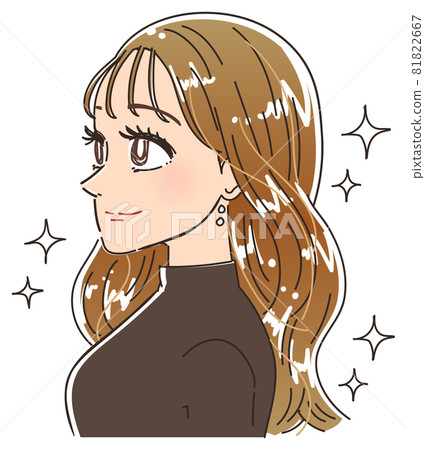 一個頭髮漂亮的女人的個人資料 81822667