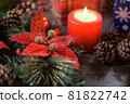 Christmas decoration with candles burning 81822742