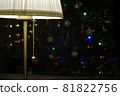 Lamp on christmas background. Christmas and new year 81822756