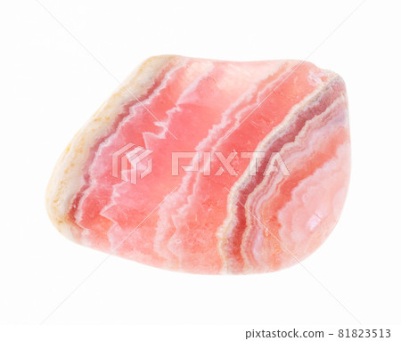 polished rhodochrosite gem stone on white polished rhodochrosite gem stone on white 81823513