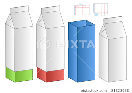 Box packaging die cut template design. 3d mock-up 81823988