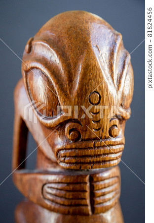 traditional wooden Polynesian tiki from Marquesas Islands 81824456