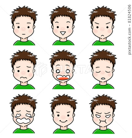 男生表情套裝顏色（小學生） 81824506