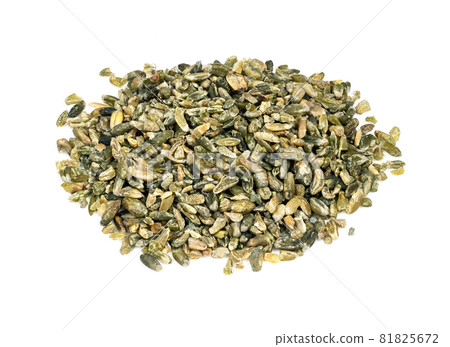 handful of freekeh wheat grains closeup on white background handful of freekeh wheat grains closeup on white background 81825672