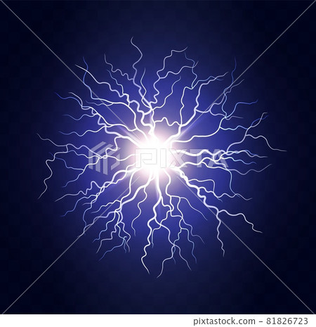 Lightning flash light thunder spark 81826723