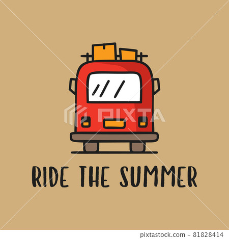 Red trailer on t shirt design Red trailer on t shirt design 81828414
