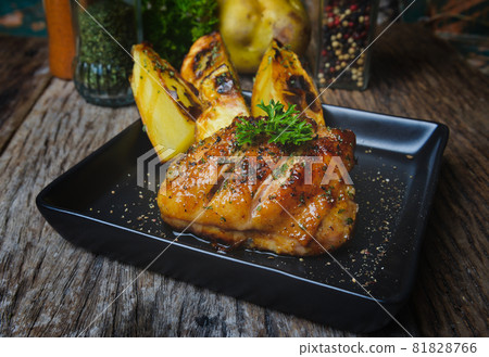 Homemade grilled chicken with spice ingredient. 81828766