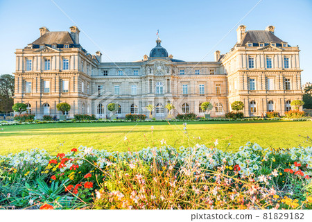Luxembourg garden with Luxembourg Palace in Paris Luxembourg garden with Luxembourg Palace in Paris 81829182