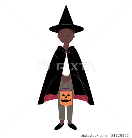 Halloween Wizard Boy Black - Stock Illustration [81829332] - PIXTA