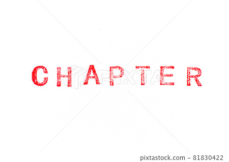Red color rubber stamp in word chapter on white paper background 81830422