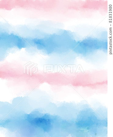 Background material: pale stripes drawn with watercolors, blue, pink Background material: pale stripes drawn with watercolors, blue, pink 81831980
