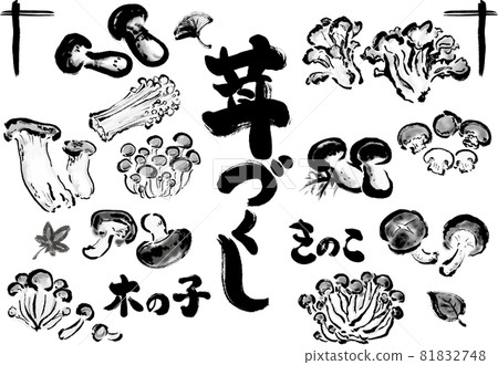 Mushroom hand-painted illustration set of various mushrooms Mushroom hand-painted illustration set of various mushrooms 81832748