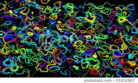 Abstract creative bg with curled lines like trails of different colors. Lines form swirling pattern like curle noise. Abstract 3d bright creative festive background. 3d render Abstract creative bg with curled lines like trails of different colors. Lines form swirling pattern like curle noise. Abstract 3d bright creative festive background. 3d render 81832901