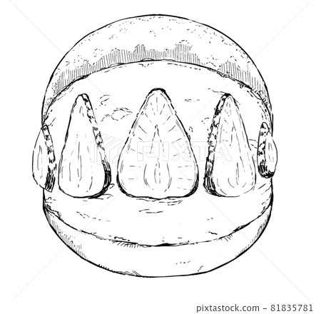 Strawberry Maritozzo line drawing Front Note * Line drawing only. The white-painted version is sold separately. 81835781