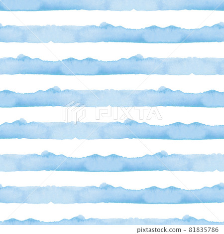 Abstract Blue Stripes Watercolor Background. Ocean Seamless Pattern for Fabric Textile and Paper. Simple Sea Hand Painted Stripe Abstract Blue Stripes Watercolor Background. Ocean Seamless Pattern for Fabric Textile and Paper. Simple Sea Hand Painted Stripe 81835786