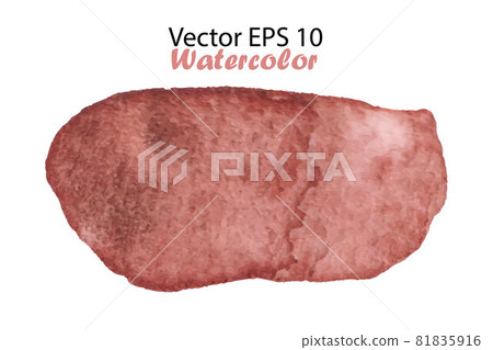 Vector Watercolor Stripes Illustration isolated on white background. Brown Color Brush Stripe for Text or Quote 81835916