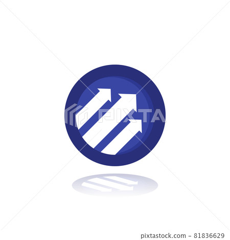 logo with 3 arrows, vector design logo with 3 arrows, vector design 81836629