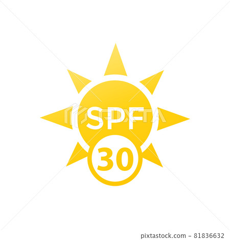 UV, SPF 30 sun protection icon, vector art 81836632