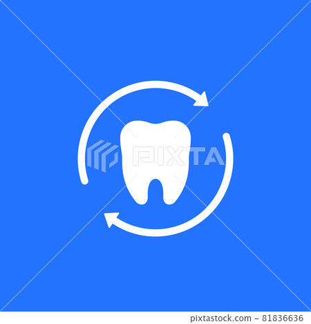 tooth icon with arrows, vector 81836636