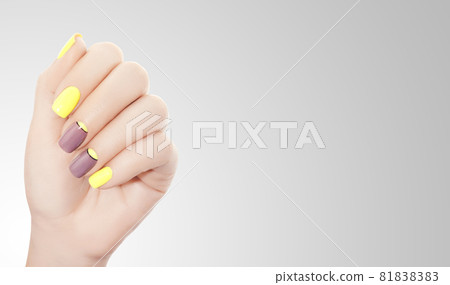 Young beautiful woman hands with elegant manicure Young beautiful woman hands with elegant manicure 81838383