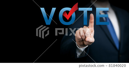 Voting and election concept. Making the right decision Voting and election concept. Making the right decision 81840020