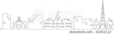 札幌剪影線描 81841112