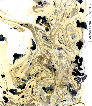 Black and ivory strip-shaped marbling texture Black and ivory strip-shaped marbling texture 81842917