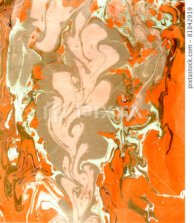 Orange marbling texture flowing up Orange marbling texture flowing up 81842919