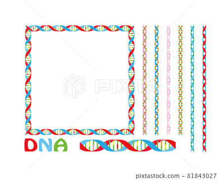 背景材料 DNA 基因設計插圖裝飾格線和框架集矢量 81843027